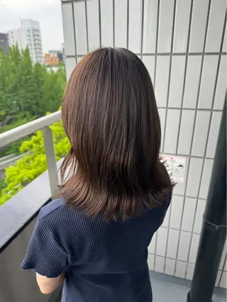 セミロング 🫟ブリーチモデル/ 艶カラー /みきのヘアスタイル