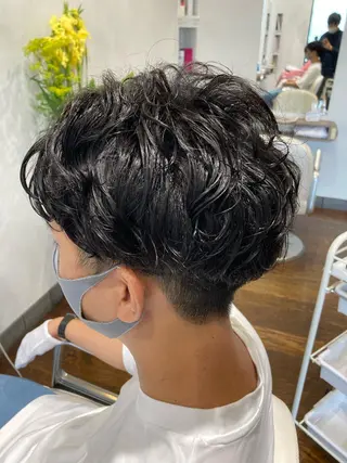 パーマ メンズ 加藤 泰地のヘアスタイル