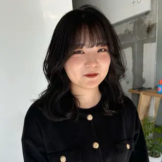 ミディアム カラー mirai/ブリーチ ダブルカラーのヘアスタイル