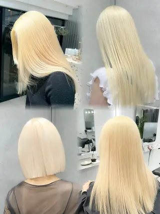 ロング カラー 🤍ハル🤍/モテ髪 ヘア🎀/ハイトーンのヘアスタイル