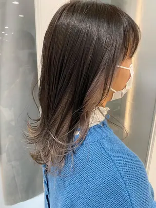 セミロング 🍀透明感抜群🍀/ ハイトーンカラーのヘアスタイル