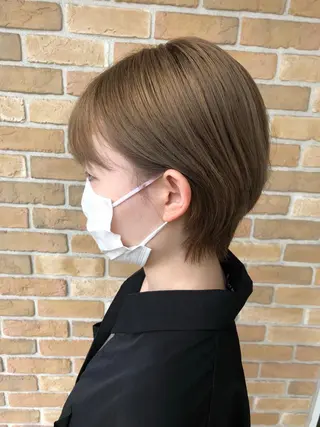 ショート カラー パーマ ヘアアレンジ ❣️倉敷❣️美髪 カラー能登一成のヘアスタイル