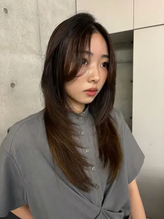 ロング カラー レイヤー/柔色 カラー/SAkiのヘアスタイル
