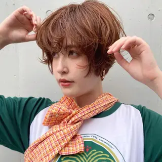 ショート カラー irwi/イルウィ所属・miku🎀門前仲町 ブリーチ・レイヤーのヘアスタイル