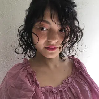 ショート カラー パーマ ヘアアレンジ BRUNTJET所属・MAEDA MADOKAのヘアスタイル