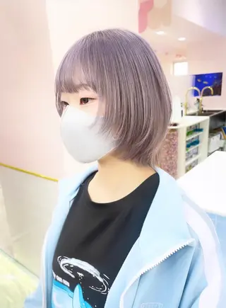 カラー 色落ち綺麗透明感カラ /ボブ/ナカツヒカルのヘアスタイル