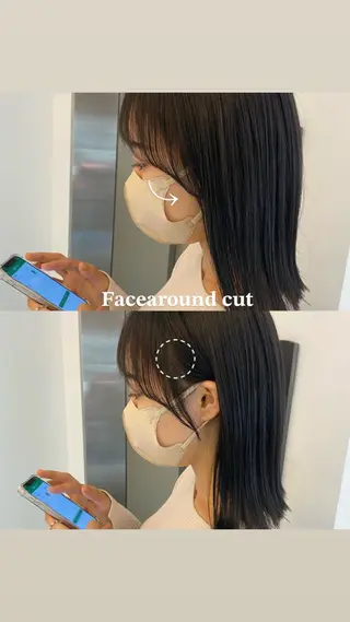 ミディアム カラー 広島/わかな/ヘア セット/オリーブのヘアスタイル