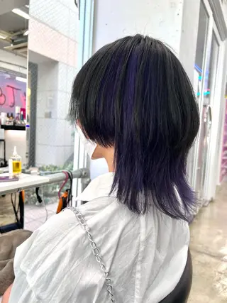 ミディアム カラー ヘアアレンジ 🐺ウルフの神🐺 /カラー/けいすけのヘアスタイル