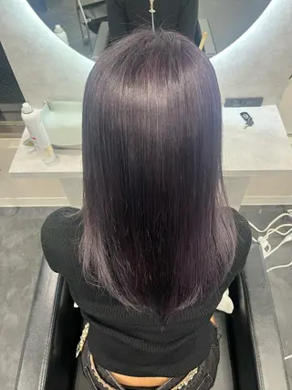 セミロング カラー 三木 郁人のヘアスタイル