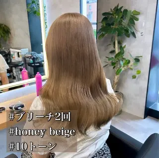 ロング カラー ヘアアレンジ レイヤーカット×透明 感カラーHAYATOのヘアスタイル