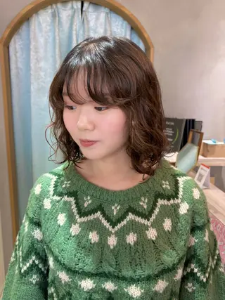 ミディアム 🧡ショート/ボブ パーマたまき🧡のヘアスタイル