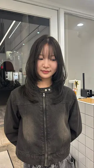 セミロング AHNKISM所属・トレンド🌷 ボブ　パーマ🩰のヘアスタイル