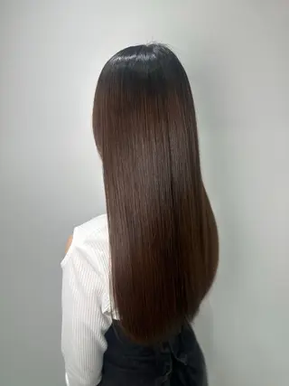 ロング カラー パーマ 髪質改善/縮毛矯正 /ブリーチ矯正/岡部のヘアスタイル