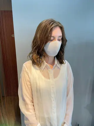 ミディアム カラー 🍀アレンジ簡単ヘア ☘️石田万里奈🍀のヘアスタイル