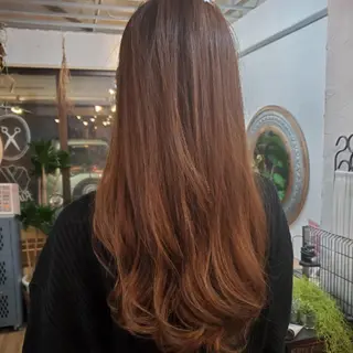 ロング カラー フリーランス所属・韓国ヘア レイヤー くびれヘアMATSUのヘアスタイル