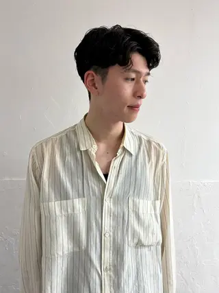 ミディアム パーマ メンズ メンズスタイリスト リュウジのヘアスタイル