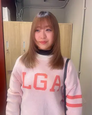 セミロング ハッシュカット🐈 韓国レイヤー/ののかのヘアスタイル