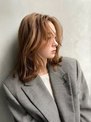 ミディアム 池谷 玲哉のヘアスタイル