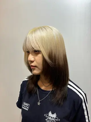 ミディアム イージーパーマ募集 平口はのんのヘアスタイル