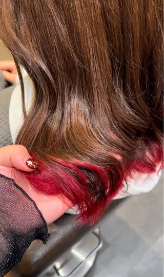 ロング ぱつっとボブ/Wカラ ー/ことこ🍒のヘアスタイル