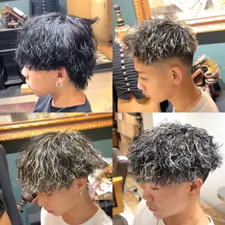 パーマ メンズ メンズパーマ眉毛 特化アユム🔥のヘアスタイル