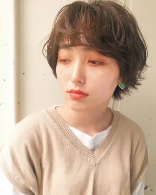 ショート パーマ クロエ新宿所属・❏アンニュイパーマ 川原畑 拓也❏のヘアスタイル