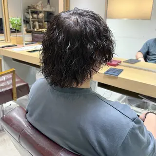 パーマ メンズ Alea by little 横浜所属・♡🌚垢抜け艶カラー Shiori🌝♡のヘアスタイル