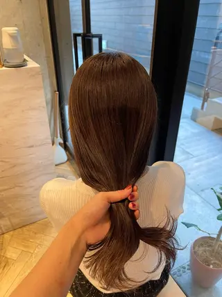 ロング カラー 愛莉/ラベンダー/ ベージュ/ブラウンのヘアスタイル