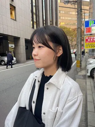 カラー こまつばらみお/レイ ヤー/ダブルカラーのヘアスタイル