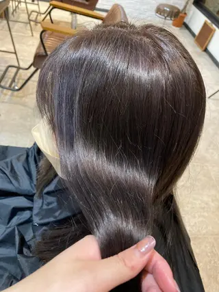 セミロング カラー ヘアアレンジ 山﨑 まなかのヘアスタイル