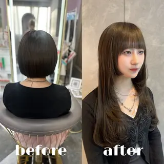 ロング ガルボヘアー心斎橋所属・プルエクステカラー専 門店ガルボヘアーのヘアスタイル