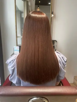 ロング 髪質改善✨透明感カラ ー🌈シエルブルーのヘアスタイル