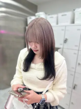 ロング カラー パーマ ヘアアレンジ メンズ キッズ ♥️韓国ヘア レイヤー♥️ゆりのヘアスタイル