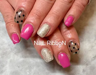 ネイル ネイルリボン 受付スタッフのマツエク・マツパデザイン