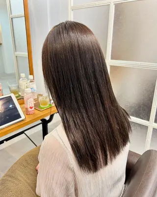 ロング カラー 後藤紗英/髪質改善 /オリーブベージュのヘアスタイル