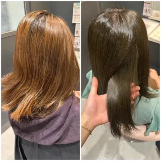 ミディアム TELAHAIR成田 マネージャー吉野美羽のヘアスタイル