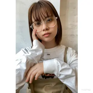 ミディアム カラー 岩間 香純のヘアスタイル