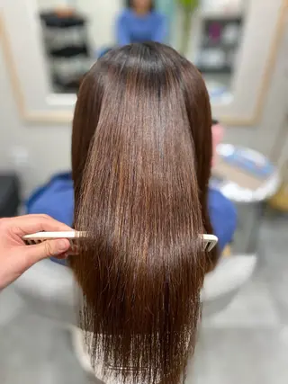 セミロング 【coco.】hair所属・カジカワサキ/髪質 改善/クロスパーマのヘアスタイル