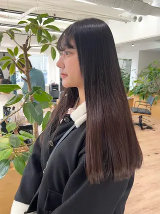 ロング カラー 田中 愛梨のヘアスタイル