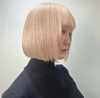 ミディアム カラー ブリーチカラー特化 美容師/𝕐𝕌𝕀のヘアスタイル