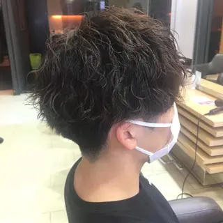 パーマ メンズ 韓国🩶Y2Kネイル 💫くれはのネイルデザイン