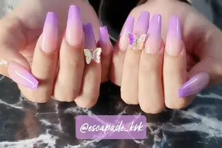 セミロング ネイル クロキ 。のネイルデザイン