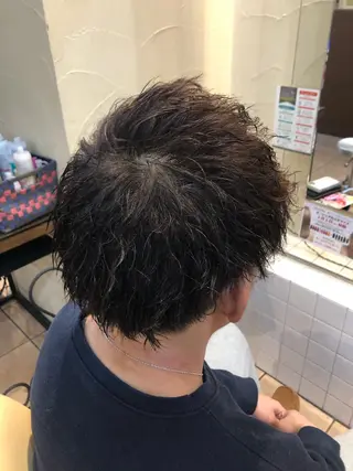 パーマ メンズ 地毛風ストレート ⚡️下ノ村柊斗⚡️のヘアスタイル