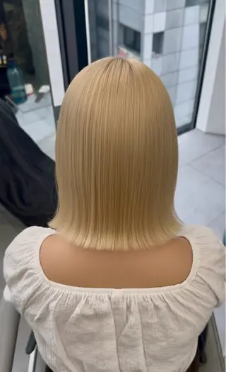 ショート カラー ヘアアレンジ 🐹ブリーチ/ボブ /韓国ヘア/蓮🐹のヘアスタイル