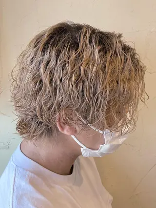 ショート カラー パーマ メンズ メンズ特化/パーマ指 名No.1/百瀬太郎のヘアスタイル