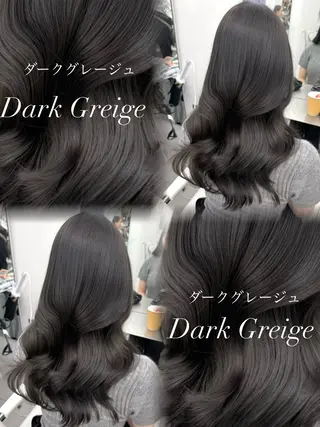 セミロング カラー 韓国レイヤーカット 難波のヘアスタイル