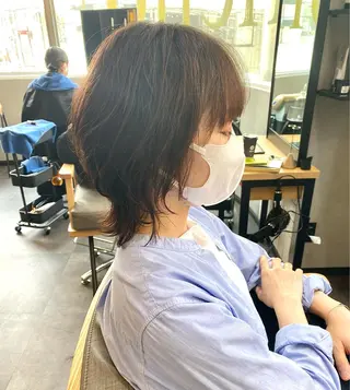 ミディアム カラー パーマ nely所属・kouyo パーマ/ウルフカットのヘアスタイル