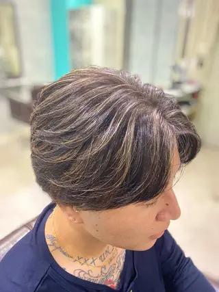 カラー メンズ GLADGE池袋所属・レイヤーカット ショート/宮本洋介のヘアスタイル