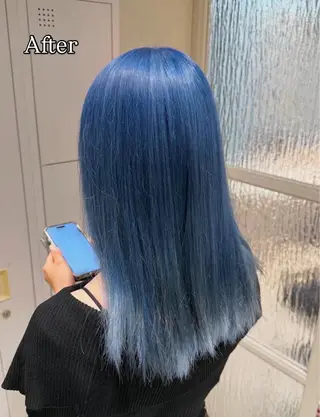 ロング カラー ハイトーンカラー/ 青髪/💙みずき💙のヘアスタイル