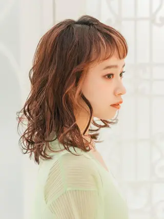 セミロング カラー パーマ ヘアアレンジ メンズ ネイル "オトナ髪”/ LAKA TOCCAのヘアスタイル